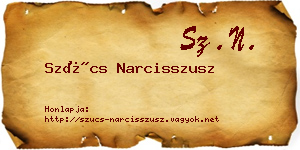 Szűcs Narcisszusz névjegykártya